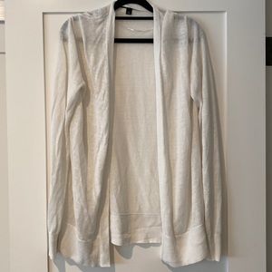 Ann Taylor linen open sweater cardigan small